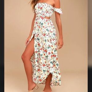 Lush Floral Off-Shoulder Dress SIZE XS
